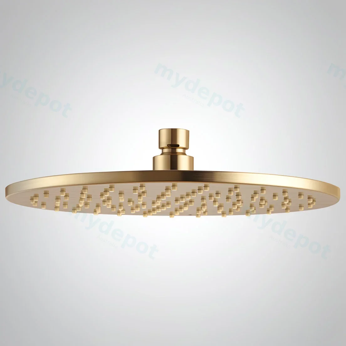 Round Brushed Brass Shower Head 250mm(Brass)