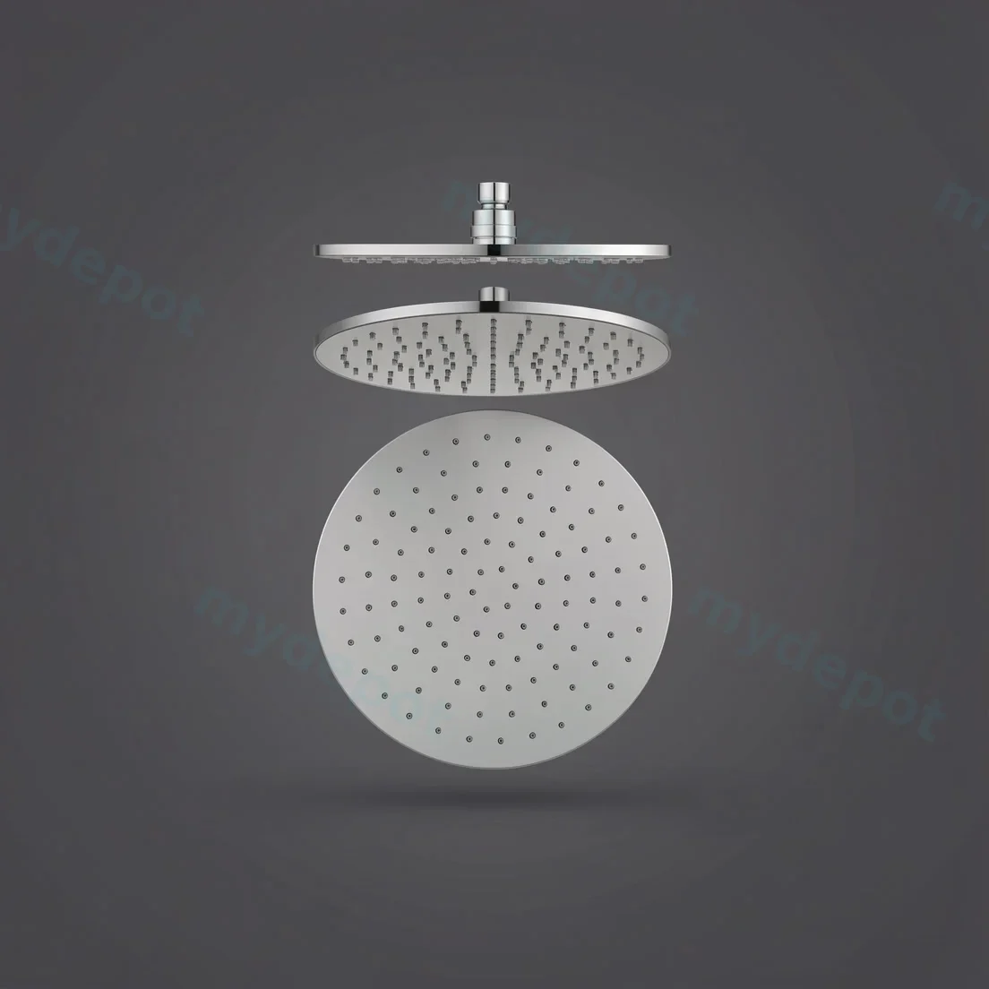 Round Brushed Nickel Shower Head 250mm(Brass)