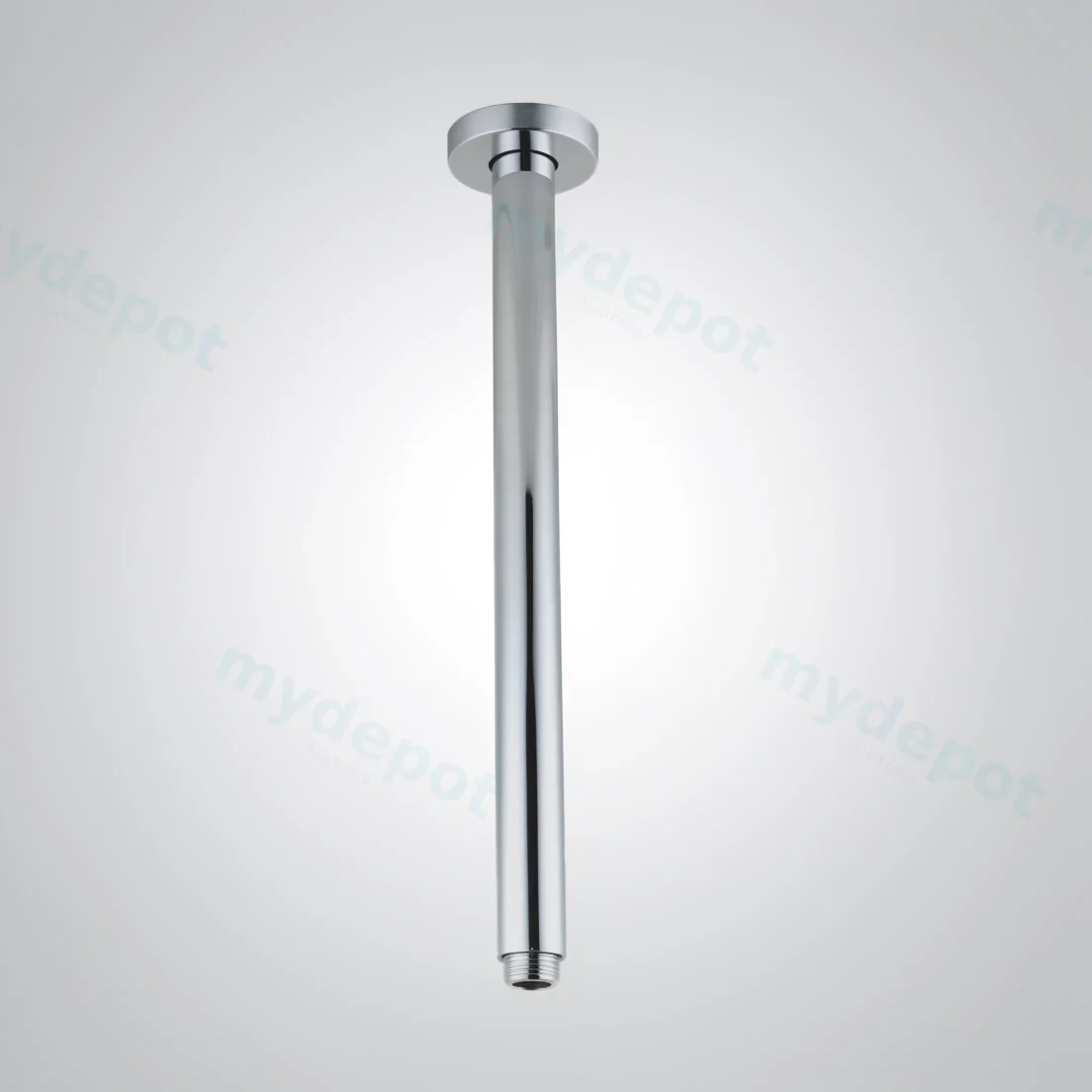 Round Brushed Nickel Ceiling Shower Arm 400mm