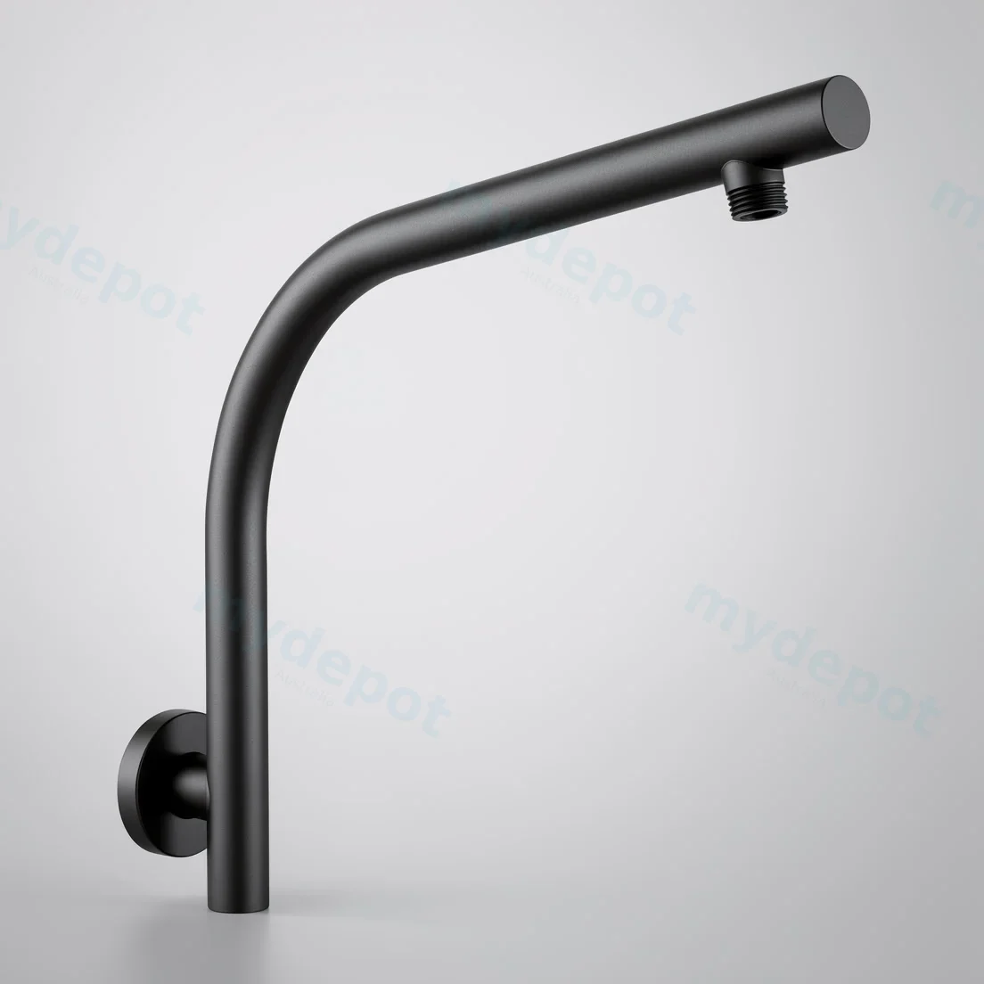 Round Gun Metal Grey Wall Mounted Shower Arm