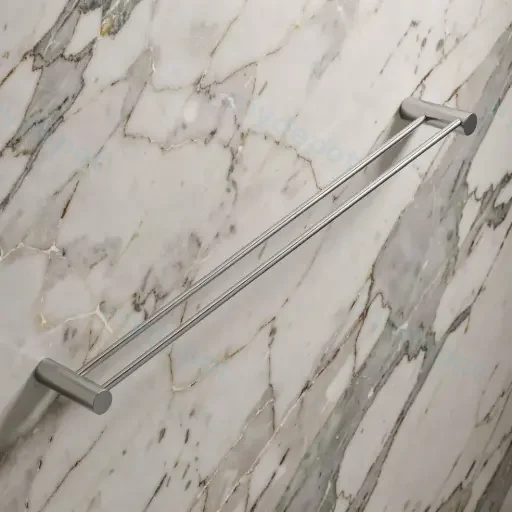 Chrome Double Towel Rail 600mm