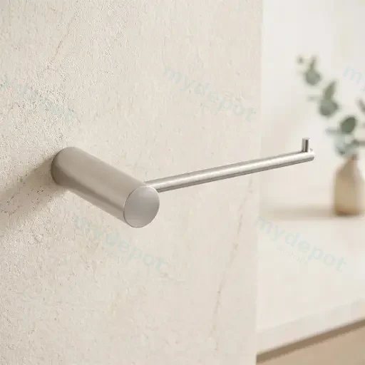 Brushed Nickel Toilet Paper Holder