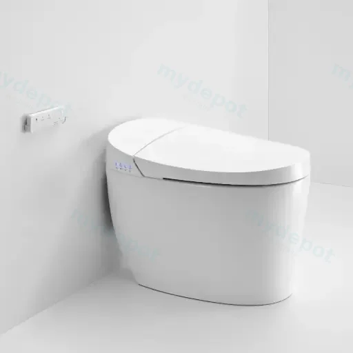 670*405*490mm White Instant Heating Jet Siphon Flushing Smart Toilet