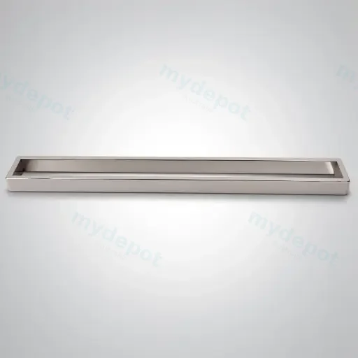 Cavallo Brushed Nickel Square Single Towel Rail 600mm