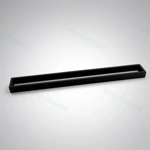 Cavallo Matte Black Square Single Towel Rail 800mm