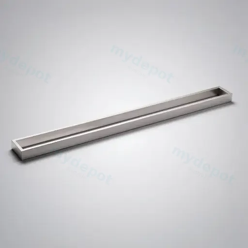 Cavallo Brushed Nickel Square Single Towel Rail 800mm