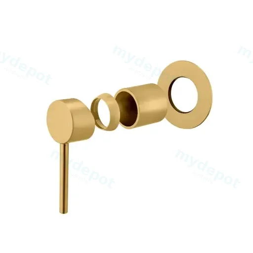 Lucid Pin Brushed Brass Wall Mixer Trim Kit Only