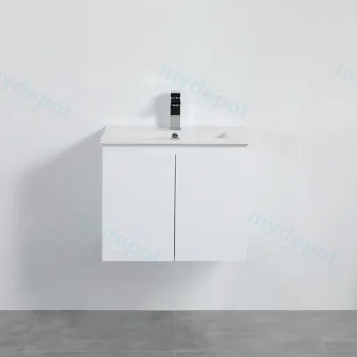 590*360*480mm Gloss White Alpha Ensuite Wall Hung Vanity