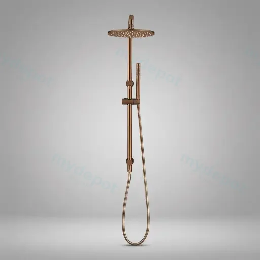 10" Brushed Copper Shower Station Top Water Inlet