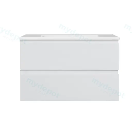 890x455x480mm Glossy White Alpha Wall Hung PVC Vanity