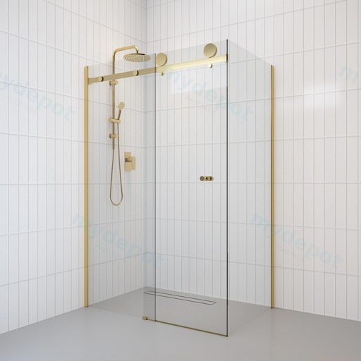 Shower Screen Accessory Package Corner Double Sliding Fittings Kit Frameless Screen