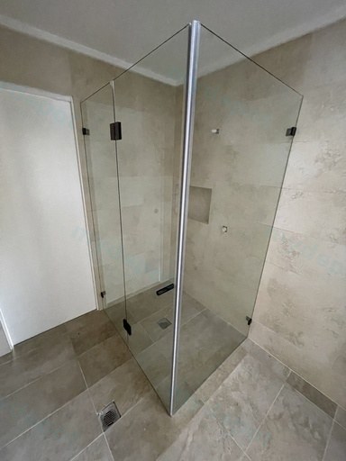 800-1200mm Shower Screen L Shape/Corner Pivot Door Frameless 10mm Tempered Glass