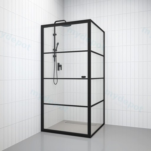 Shower Screen Return Panel Fixed Glass Panel Semi-Frameless 6mm Clear Tempered Glass