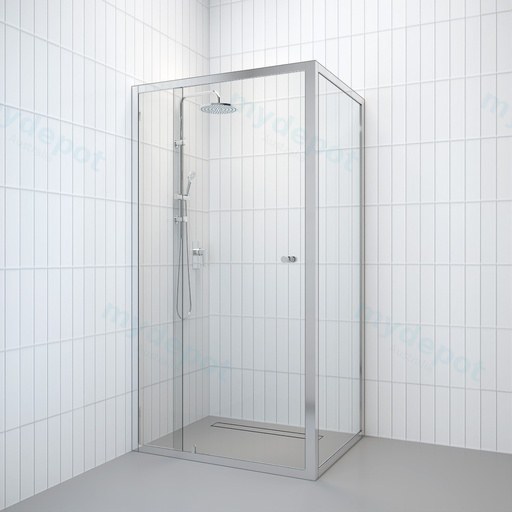 890-910mm Shower Screen Return Panel Fixed Glass Panel Semi-Frameless 6mm Clear Tempered Glass