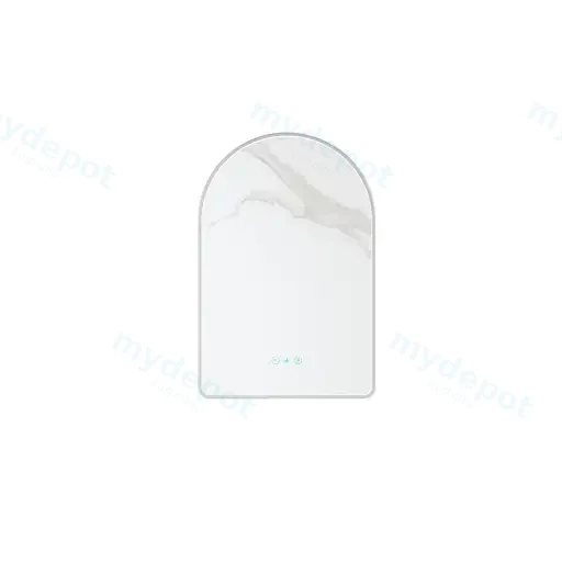 Maia Series 600x900x45mm Brushed Nickel Arch LED Mirror