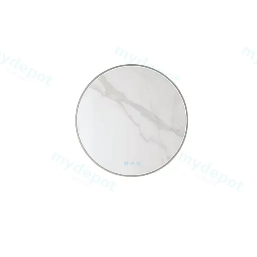 Maia Series 600x600x45mm Brushed Nickel Round LED Mmirror