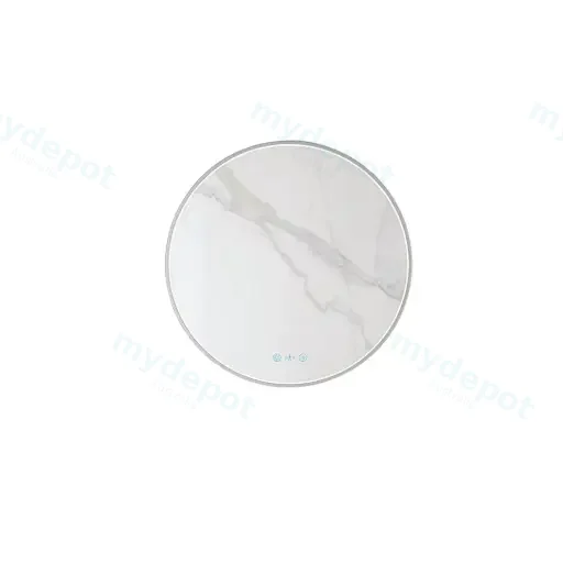 Maia Series 900x900x45mm Gun Metal Round LED Mirror