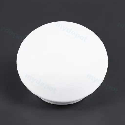Matt White Ceramic Cap For Pop-Up Waste