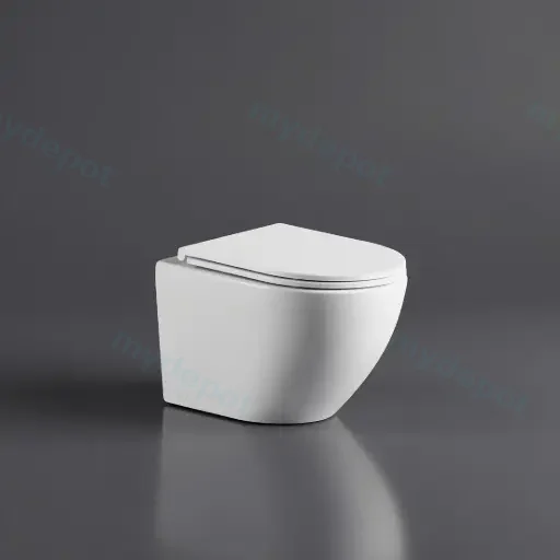 Norton66 Gloss White Wall Hung Pan With Slim UF Seat Cover