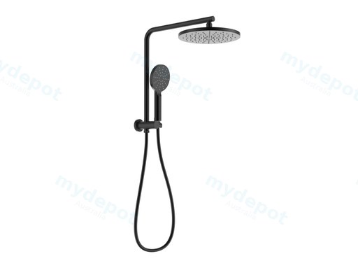 New Regal Round Mini Multi-function Shower Set Matt Black,250mm Plastic Shower Head