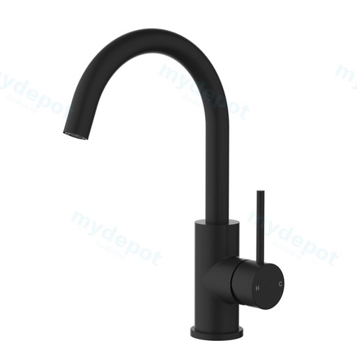 Otus  Gooseneck Basin Mixer Matt Black
