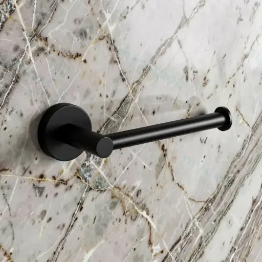 Otus L-Shaped Toilet Roll Holder(Matt Black)