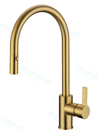 Otus Pull Out Sink Mixer Brushed Gold