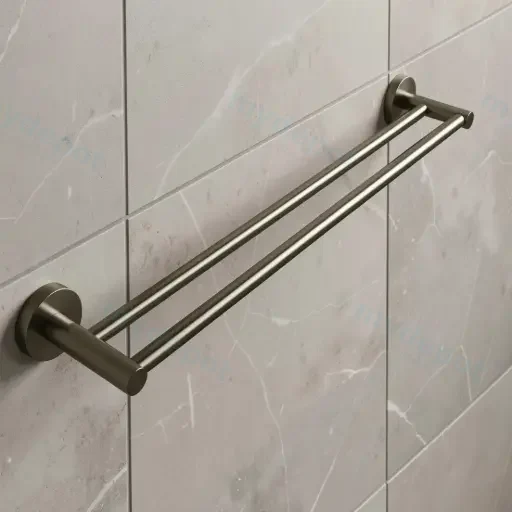 Otus Round Double Towel Rail 750mm(Gunmetal)