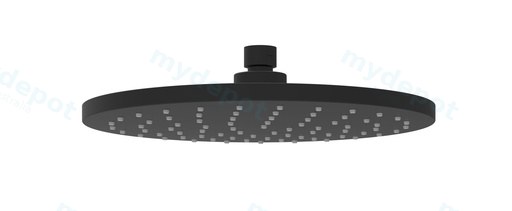Otus Round Plastic Shower Head 200mm Matte Black