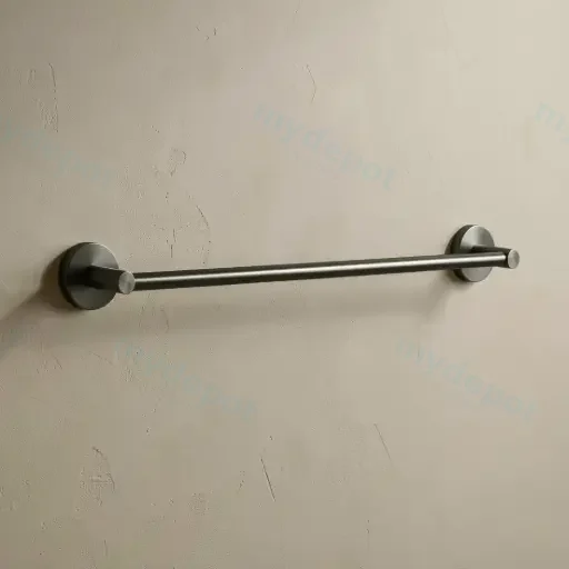 Otus Round Single Towel Rail 600mm(Gunmetal)