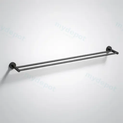 Otus Slimline Double Towel Rail 900mm Gun Metal