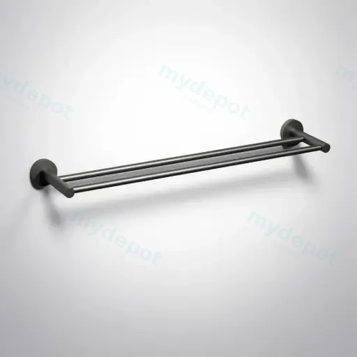 Otus Slimline Double Towel Rail 600mm Gun Metal