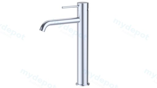 Otus Slimline SS Highrise Basin Mixer Curved Spout in Chrome