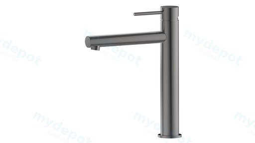 Otus Slimline SS Highrise Basin Mixer in Gun Metal