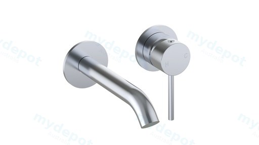 Otus Slimline SS Wall Basin Mixer Separate Back Plate Trim Kits in Chrome