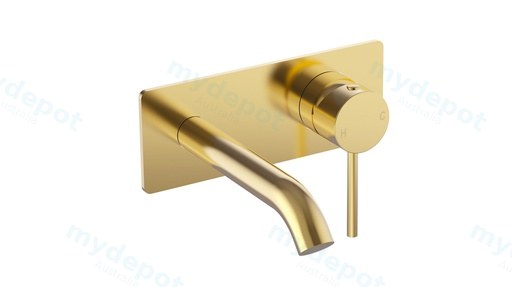 Otus Slimline SS Wall Basin Mixer Trim Kits in Brushed Gold