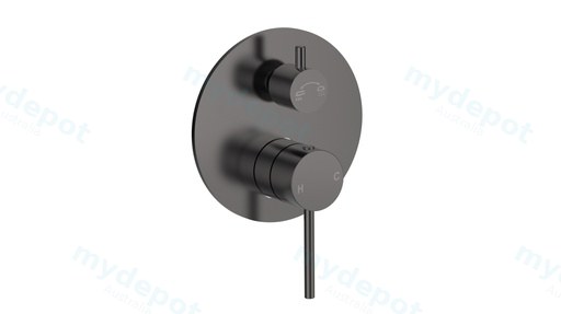 Otus Slimline SS Wall Diverter Mixer Trim Kits in Gun Metal