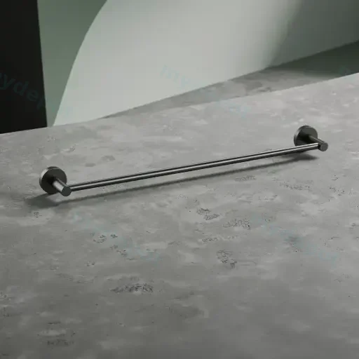 Otus Slimline Single Towel Rail 600mm Gun Metal