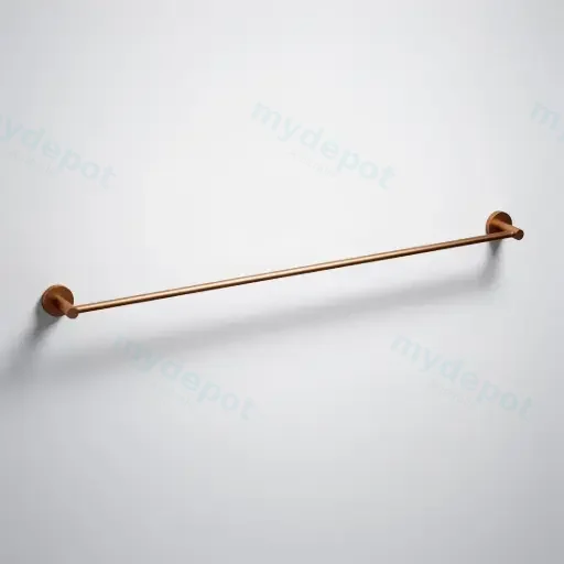 Otus Slimline Single Towel Rail 900mm Brushed Copper