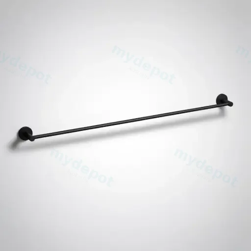 Otus Slimline Single Towel Rail 900mm Matt Black