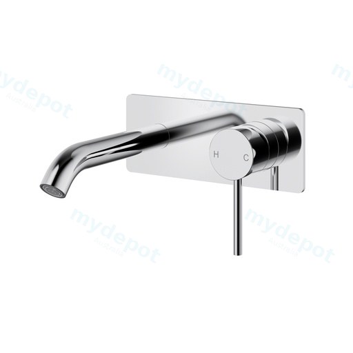 Otus Slimline Wall Basin Mixer Trim Kit 220mm Spout Chrome