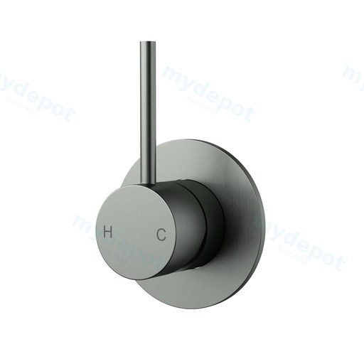 Otus Slimline Wall Basin Mixer Trim Kit Lever Up Gun Metal
