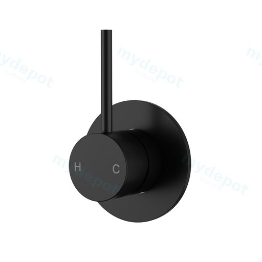 Otus Slimline Wall Basin Mixer Trim Kit Lever Up Matt Black