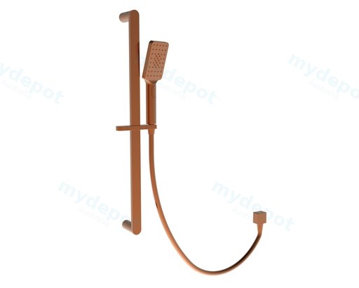 Oval Brass Brushed Bronze Square Sliding Rail Shower 3 Spray Function Hand Shower Head
