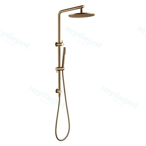 Pentro 10" Brushed Yellow Gold Round Handheld Shower Station