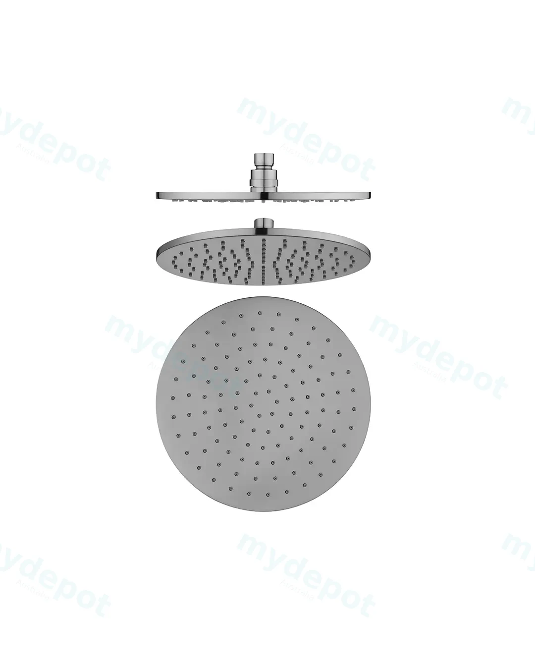 Pentro 10" Solid Brass Round Brushed Nickel Rainfall Shower Head