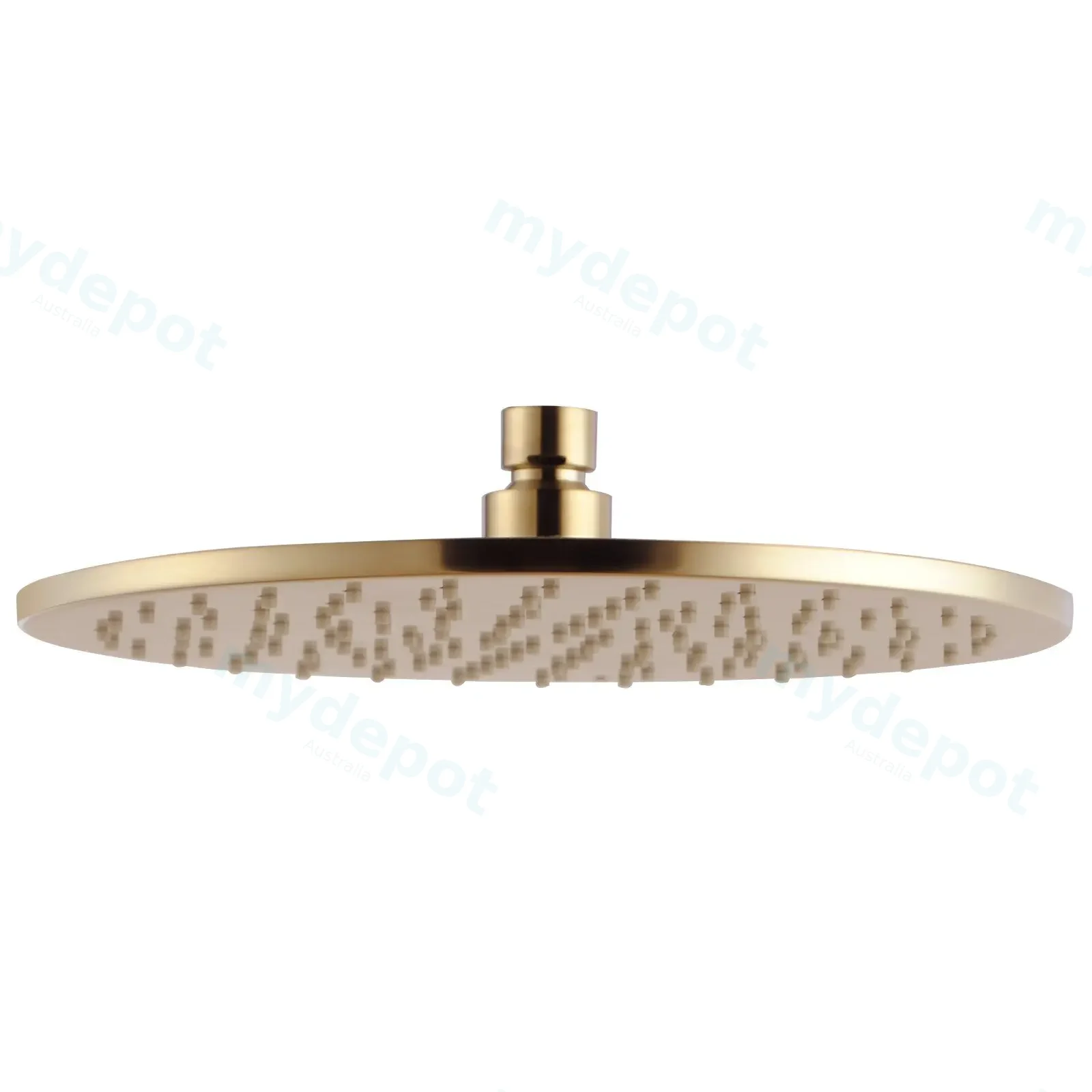 Pentro 10" Solid Brass Round Brushed Yellow Gold Rainfall Shower Head