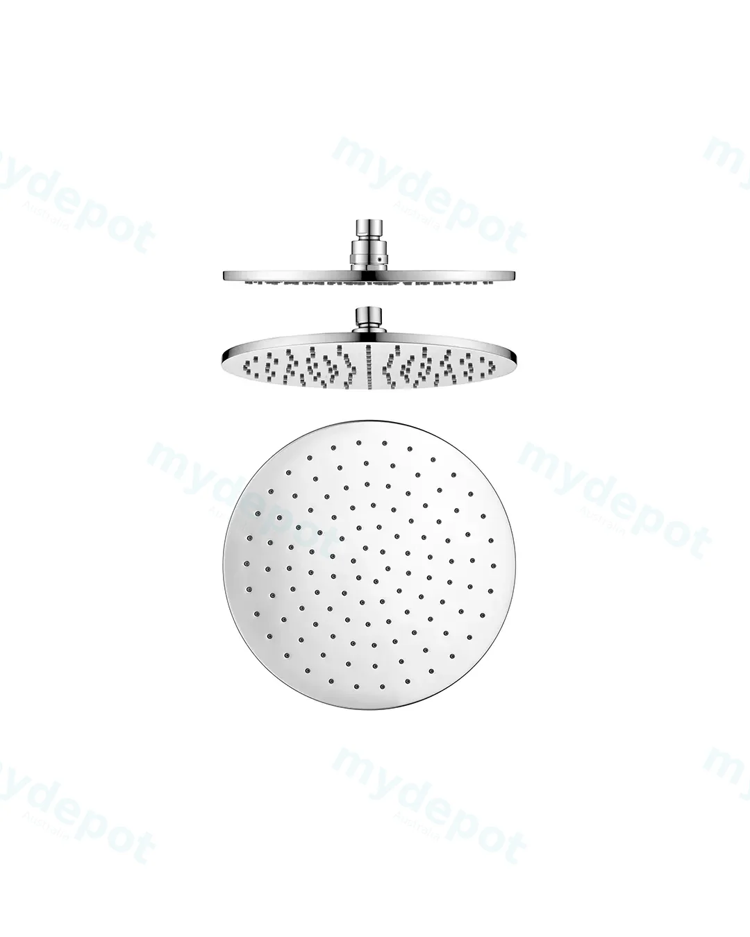 Pentro 10" Solid Brass Round Chrome Rainfall Shower Head