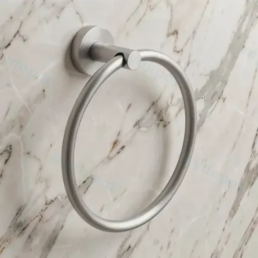 Pentro Brushed Nickel Round Wall Mounted Round Hand Towel Ring