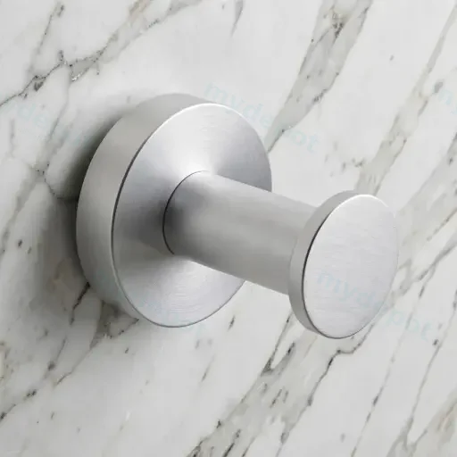 Pentro Brushed Nickel Round Robe Hook